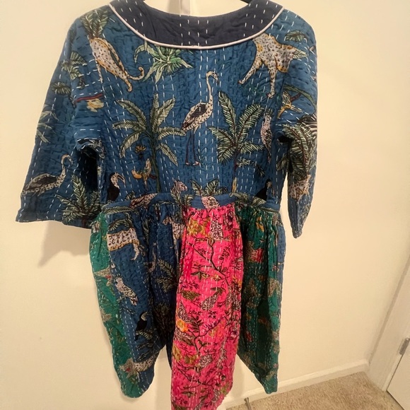 KANTHA DRESS MADE IN INDIA S/M - Picture 4 of 5